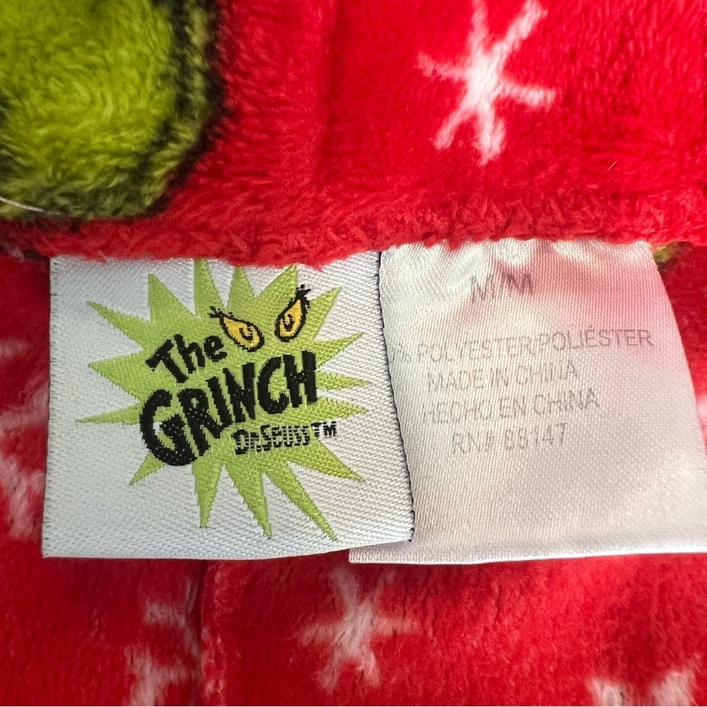 Dr. Seuss The Grinch Pajama Sleepwear Red Soft Pants US Women Size M‎ (0541) - Picture 7 of 12